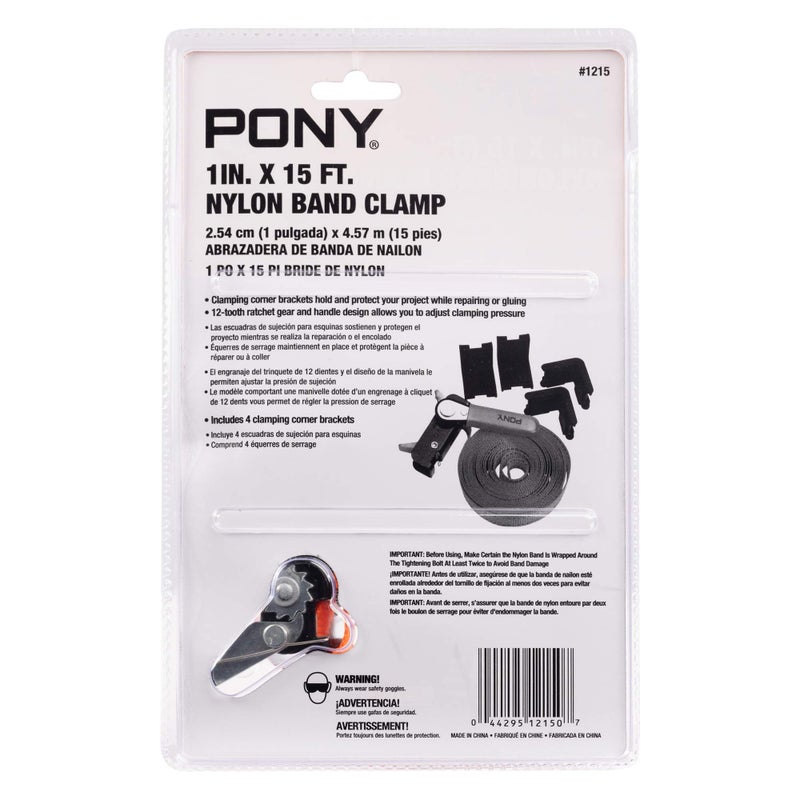Pony Jorgensen 1215 Adjustable Band Clamp for Woodworking and Framing, 15-Foot Strap, Self-locking Ratcheting Handle - Image 3